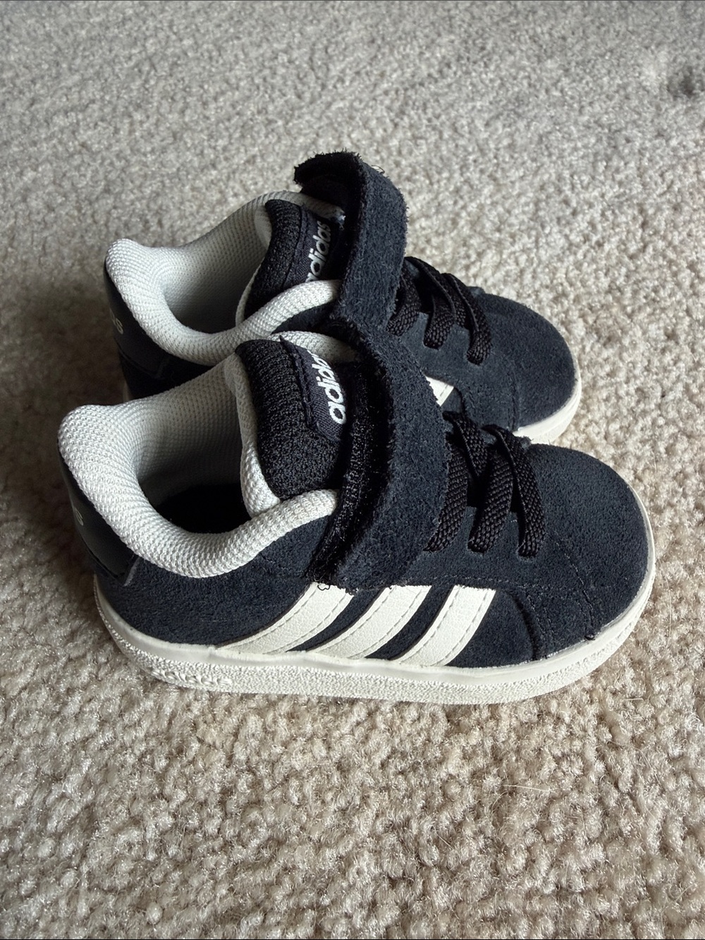 adidas Toddler Suede Low-Top Sneakers with Strap